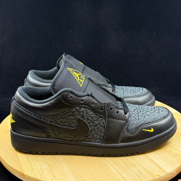 Nike Air Jordan 1 Low Black Elephant Print Yellow IM6568-010 Men\'s Size 10 New main image 8
